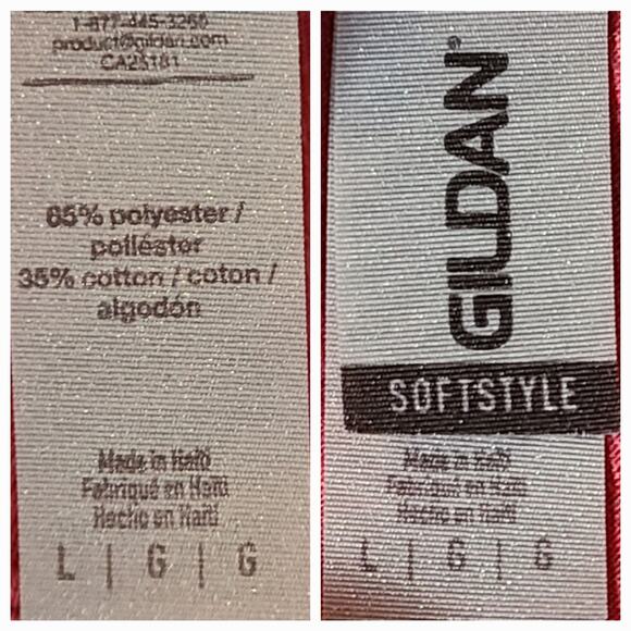 Red George Straight bleached leopard or cheetah Shirt size large - Picture 5 of 5